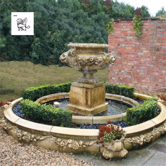 Sales Garden Decoration Large Marble Stone Water Fountain Mfwg-19