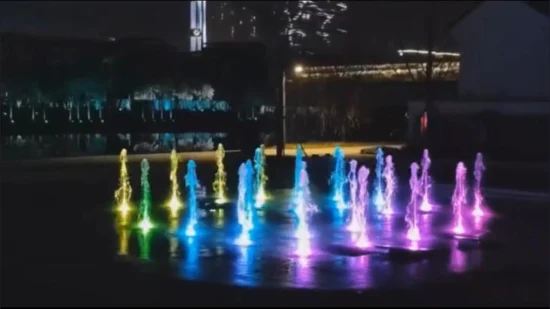 다채로운 LED 조명 점프 제트 뮤지컬 풀 드라이 플로어 분수