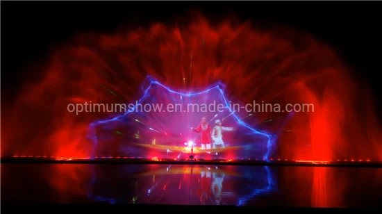 인도 Dal Lake 야외 워터 스크린 프로젝션 장식용 물 기능 레이저와 조명을 갖춘 플로팅 분수 댄스 쇼